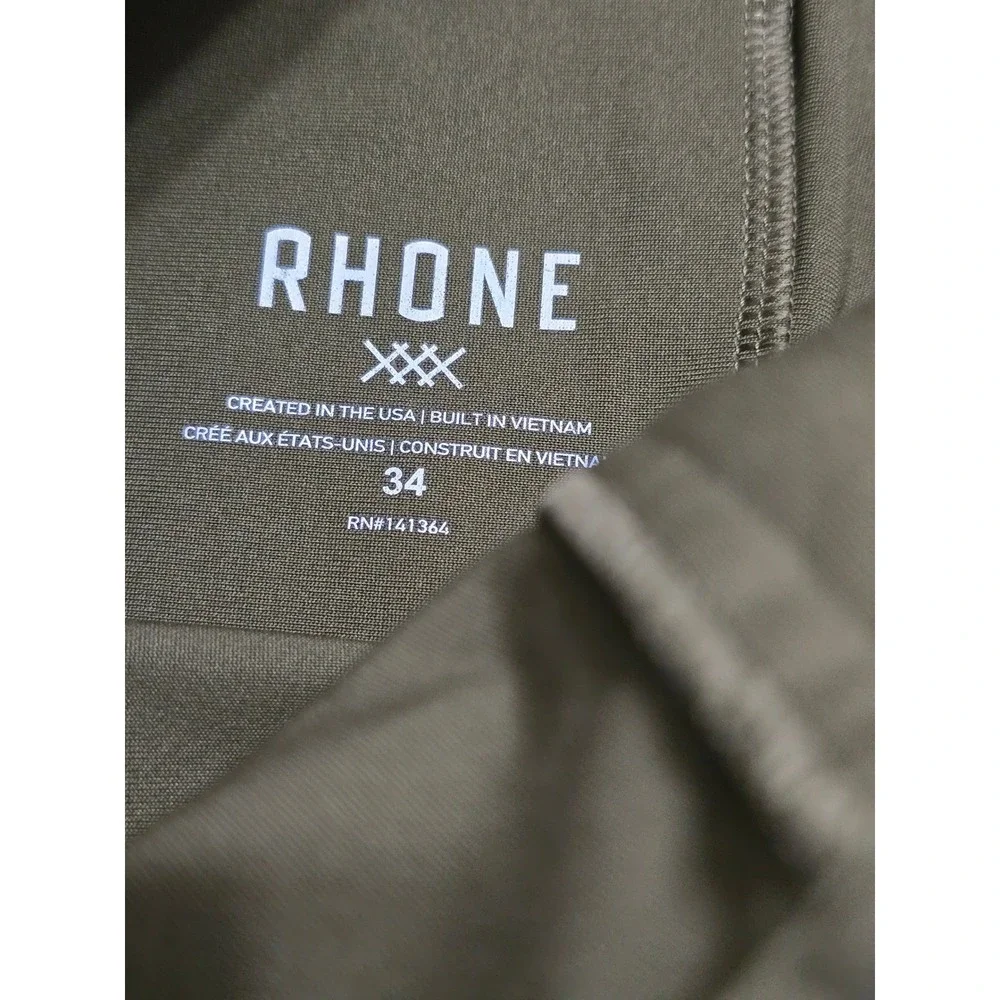 Rhone Mens 34 Shorts The Next Crazy‎ Adventure Olive Green Athletic Golf